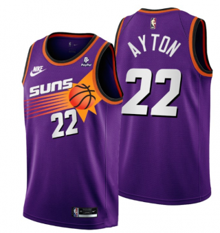 Phoenix Suns #22 Deandre Ayton Purple Stitched Basketball Jersey
