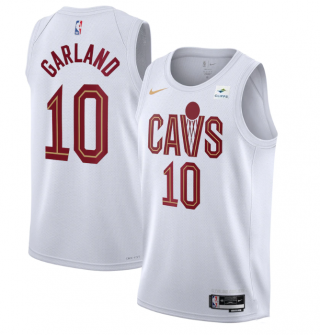 Men's Cleveland Cavaliers #10 Darius Garland White Stitched Jersey