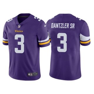Minnesota Vikings #3 Cameron Dantzler Purple Vapor Untouchable Stitched Jersey