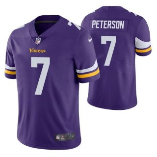 Minnesota Vikings #7 Patrick Peterson Purple Vapor Untouchable Stitched Jersey