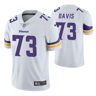 Minnesota Vikings #73 Jesse Davis White Vapor Untouchable Stitched Jersey