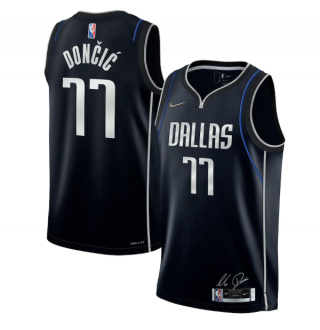 Men's Dallas Mavericks #77 Luka Doncic 2022 Navy 75th Anniversary Select Series Rookie