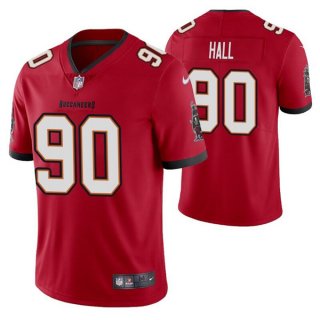 Tampa Bay Buccaneers #90 Logan Hall Red Vapor Untouchable Limited Stitched