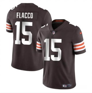 Cleveland Browns #15 Joe Flacco Brown Vapor Untouchable Limited Stitched Jersey