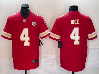 Kansas City Chiefs #4 Rashee Rice Red Vapor Untouchable Limited Stitched
