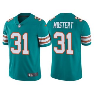 Miami Dolphins #31 Raheem Mostert Aqua Color Rush Limited Stitched Football
