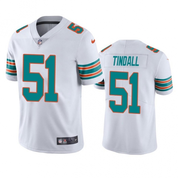 Miami Dolphins #51 Channing Tindall White Color Rush Limited Stitched Football