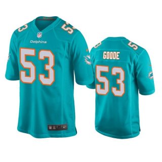 Miami Dolphins #53 Cameron Goode Aqua Stitched Football Jersey