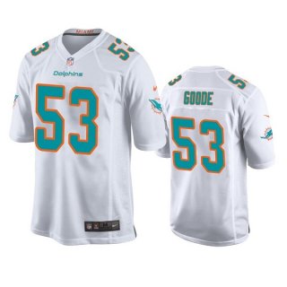 Miami Dolphins #53 Cameron Goode White Stitched Football Jersey