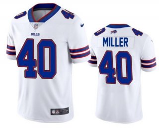 Buffalo Bills #40 Von Miller White Vapor Untouchable Limited Stitched Jersey