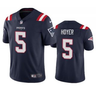 New England Patriots #5 Brian Hoyer 2021 Navy Vapor Untouchable Limited Stitched
