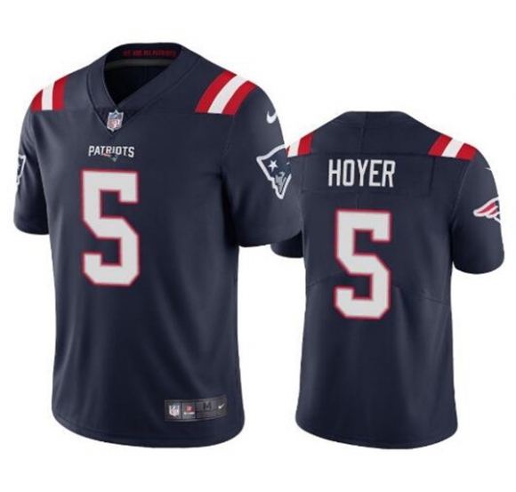 New England Patriots #5 Brian Hoyer 2021 Navy Vapor Untouchable Limited Stitched