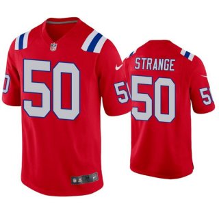 New England Patriots #50 Cole Strange Red Vapor Untouchable Limited Stitched