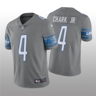 Detroit Lions #4 DJ Chark Jr. Gray Vapor Untouchable Limited Stitched Jersey