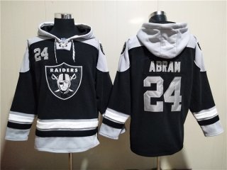 Las Vegas Raiders #24 Johnathan Abram Black Ageless Must-Have Lace-Up Pullover