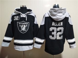 Las Vegas Raiders #32 Marcus Allen Black Ageless Must-Have Lace-Up Pullover