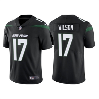 New York Jets #17 Garrett Wilson 2022 Black Vapor Untouchable Limited Stitched