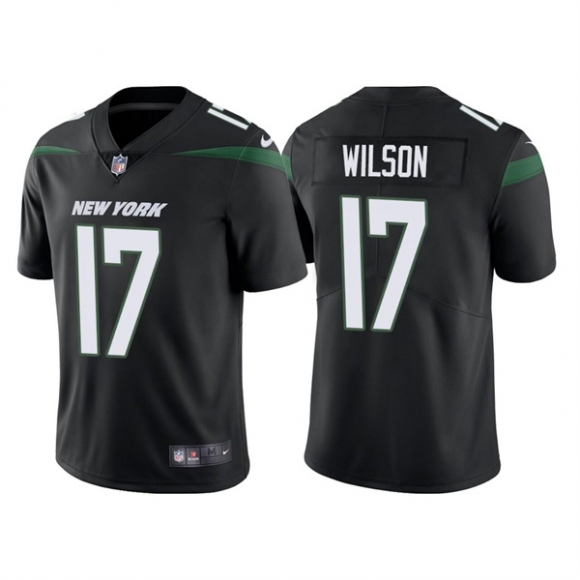 New York Jets #17 Garrett Wilson 2022 Black Vapor Untouchable Limited Stitched