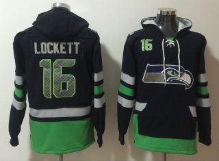 Seattle Seahawks #16 Tyler Lockett Green Ageless Must-Have Lace-Up Pullover