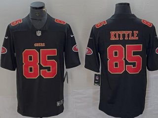 San Francisco 49ers #85 George Kittle Black Vapor Untouchable Limited Stitched