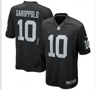 Men's Las Vegas Raiders Jimmy Garoppolo Nike Black Player Jersey