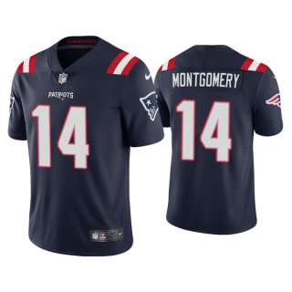 New England Patriots #14 Ty Montgomery Navy Vapor Untouchable Limited Stitched