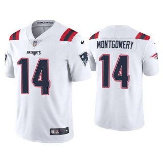 New England Patriots #14 Ty Montgomery White Vapor Untouchable Limited Stitched