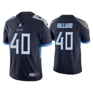 Tennessee Titans #40 Dontrell Hilliard Navy Vapor Untouchable Stitched Jersey