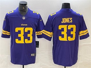 Minnesota Vikings #33 Aaron Jones Purple Gold Vapor Untouchable Limited Stitched