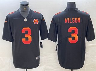 Pittsburgh Steelers #3 Russell Wilson Black Fashion Limited Stitched Jersey