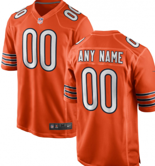 bears orange custom jersey