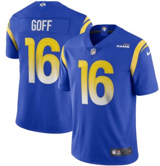 Youth Los Angeles Rams #16 Jared Goff 2020 Royal Vapor Limited Stitched NFL Jersey
