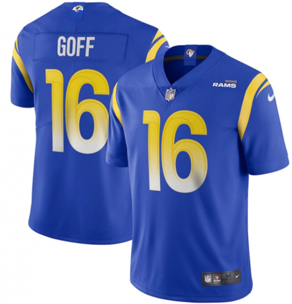 Youth Los Angeles Rams #16 Jared Goff 2020 Royal Vapor Limited Stitched NFL Jersey