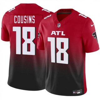 Atlanta Falcons #18 Kirk Cousins Red Black 2023 F.U.S.E. Vapor Untouchable Limited