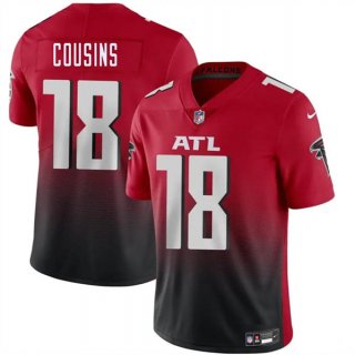 Atlanta Falcons #18 Kirk Cousins Red Black Vapor Untouchable Limited Football