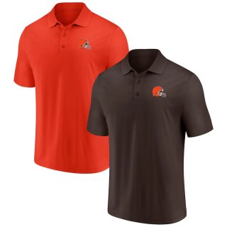 Cleveland Browns Fanatics Branded Home and Away 2-Pack Polo Set - BrownOrange.