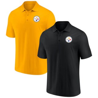 Pittsburgh Steelers Fanatics Branded Home and Away 2-Pack Polo Set - BlackGold