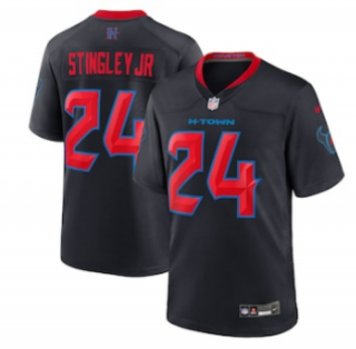 Houston Texans #24 Derek Stingley Jr. Navy 2024 2nd Alternate F.U.S.E Vapor Football