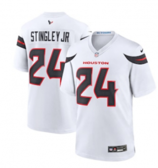 Houston Texans #24 Derek Stingley Jr. white 2024 2nd Alternate F.U.S.E Vapor Football