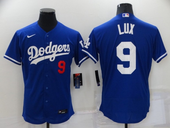 Los Angeles Dodgers #9 Gavin Lux Royal Flex Base Stitched Jersey