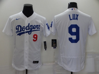 Los Angeles Dodgers #9 Gavin Lux White Flex Base Stitched Jersey