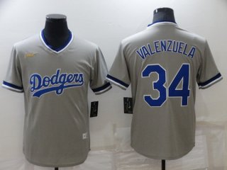 Los Angeles Dodgers #34 Toro Valenzuela Grey Stitched Baseball Jersey