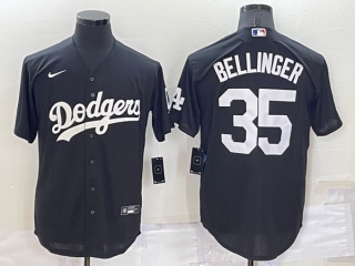 Los Angeles Dodgers #35 Cody Bellinger Black Cool Base Stitched Jersey