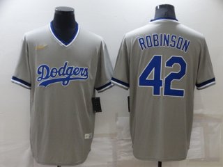 Los Angeles Dodgers #42 Jackie Robinson Gray Stitched Baseball Jersey