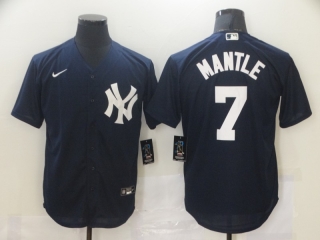 New York Yankees #7 Mickey Mantle Navy Cool Base Stitched MLB Jersey