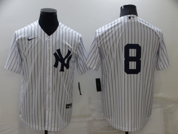 New York Yankees #8 Yogi Berra White Cool Base Stitched Baseball Jersey