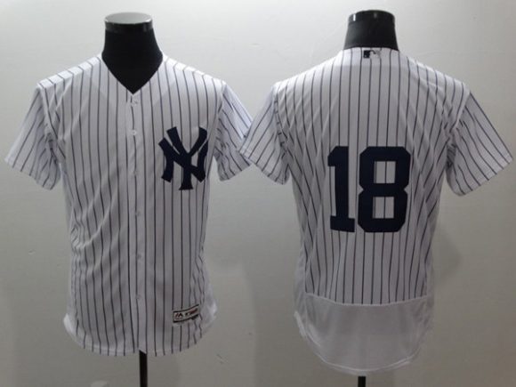 New York Yankees #18 Didi Gregorius White Flex Base Stitched Jersey