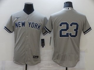 New York Yankees #23 Don Mattingly Grey Flex Base Stitched MLB Jersey