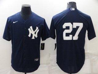 New York Yankees #27 Giancarlo Stanton Navy Cool Base Stitched Jersey
