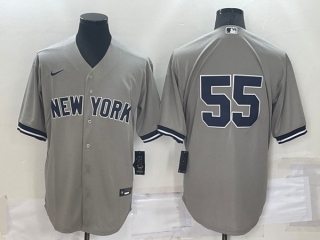 New York Yankees #55 Domingo Germán Grey Cool Base Stitched Baseball Jersey